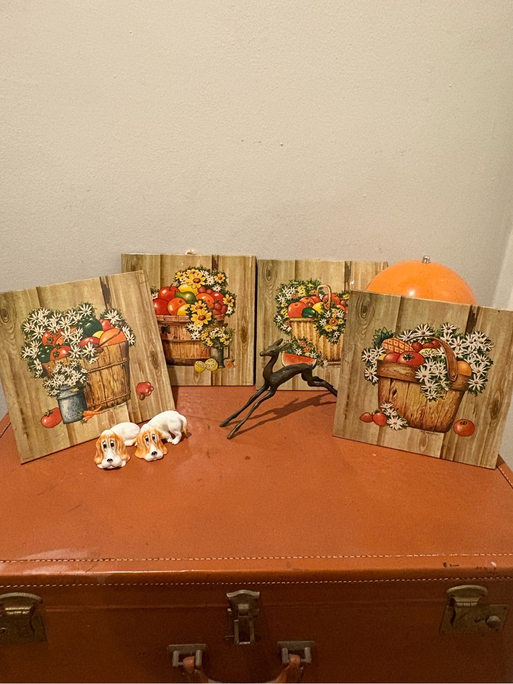 Set of 4 MCM Vintage Art Prints Kitchen Whimsy